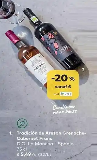 Bio Planet Tradicion de aresan grenache- cabernet franc d.o. la mancha spanje aanbieding