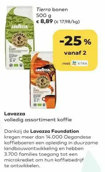 Bio Planet Lavazza tierra bonen aanbieding