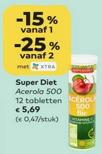 Bio Planet Super diet acerola 500 aanbieding