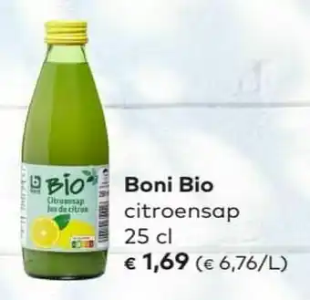 Bio Planet Boni bio citroensap aanbieding