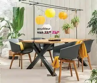 Leen Bakker Dubbele tafelklem thijs goudkleur aanbieding