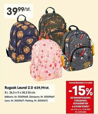 Fun Rugzak laurel 2.0 aanbieding