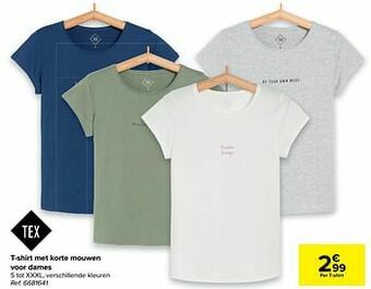 Carrefour T-shirt met korte mouwen voor dames aanbieding