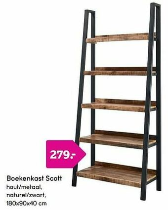 Leen Bakker Boekenkast scott aanbieding