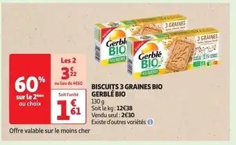 BISCUITS 3 GRAINES BIO GERBLÉ BIO 130 g