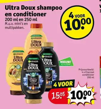 Kruidvat 4 x Charcoal conditioner 200 ml aanbieding