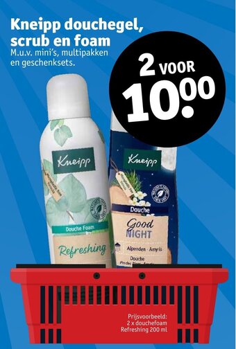 Kruidvat Kneipp douchegel, scrub en foam aanbieding