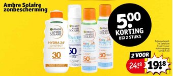 Kruidvat 2 x Sensitive Expert+ over make-up spray spf50 75 ml aanbieding
