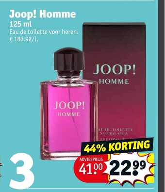 Kruidvat Joop! Homme 125 ml aanbieding
