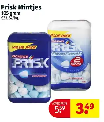 Kruidvat Frisk Mintjes 105 gram aanbieding