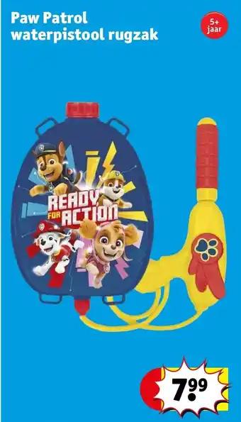 Kruidvat Paw Patrol waterpistool rugzak aanbieding