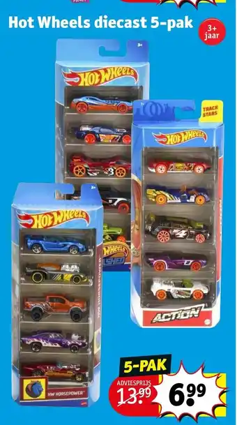 Kruidvat Hot Wheels diecast 5-pak aanbieding