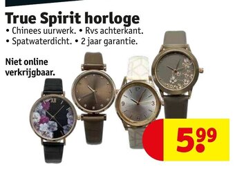 Kruidvat True Spirit horloge aanbieding