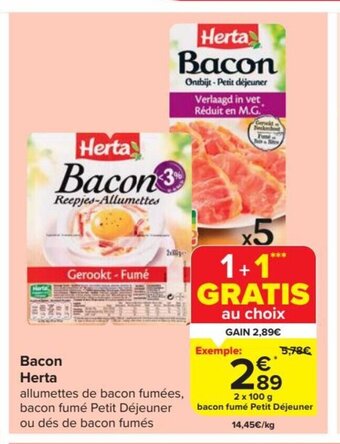 Bacon Herta 2 x 100 g