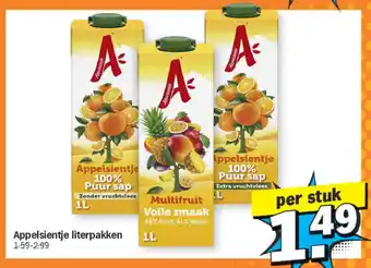 Albert Heijn Appelsientje literpakken aanbieding