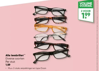 Big Bazar Alle leesbrillen aanbieding