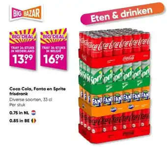 Coca cola, fanta en sprite frisdrank