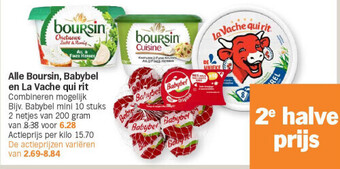 Alle boursin, babybel en la vache qui rit