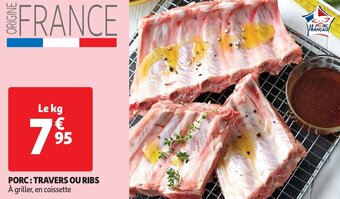 Auchan PORC: TRAVERS OU RIBS aanbieding