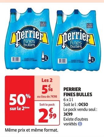 Auchan PERRIER FINES BULLES 6x1l aanbieding