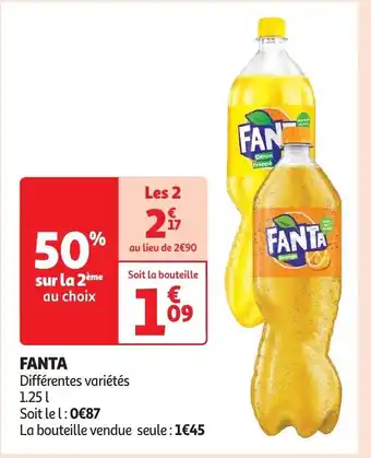 Auchan FANTA 1.25L aanbieding