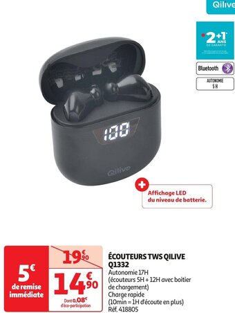 Auchan QILIVE ÉCOUTEURS TWS Q1332 aanbieding