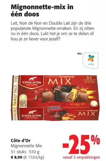 Colruyt Côte d'Or Mignonnette Mix 51 stuks 510 g aanbieding