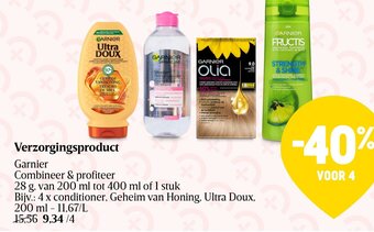 Delhaize Garnier Verzorgingsproduct aanbieding