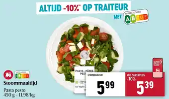 Delhaize Stoommaaltijd Pasta pesto 450 g aanbieding