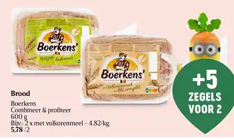 Delhaize Boerkens Brood Combineer & profiteer 600g aanbieding