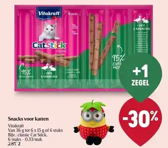 Delhaize Snacks voor katten vitakraft aanbieding