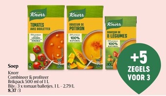 Delhaize Soep knorr aanbieding
