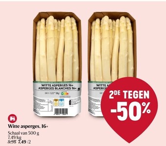 Delhaize Witte asperges, 16+ aanbieding