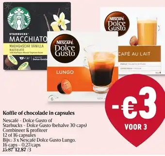 Delhaize Nescafe - Dolce Gusto Koffie of chocolade in capsules aanbieding