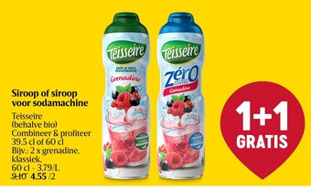 Delhaize Teisseire Siroop of siroop voor sodamachine aanbieding