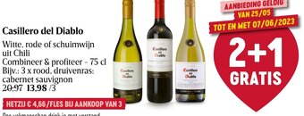 Delhaize Casillero del Diablo Witte, rode of schuimwijn uit Chili aanbieding
