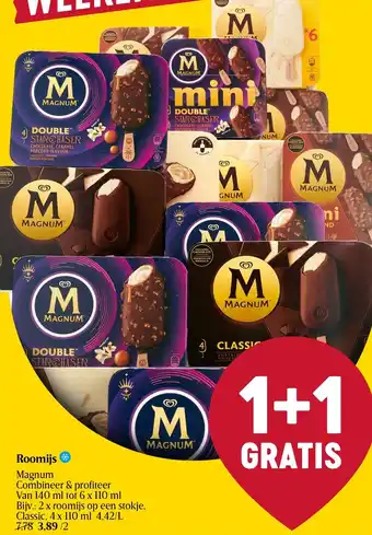 Delhaize Magnum Roomijs aanbieding
