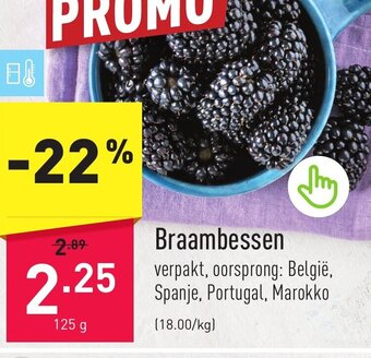 ALDI Braambessen 125g aanbieding