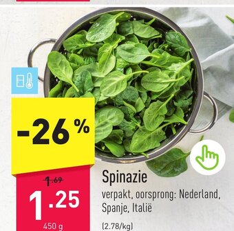 ALDI Spinazie 450g aanbieding