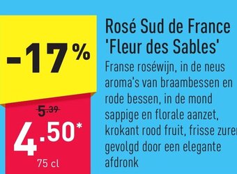 ALDI Rosé Sud de France Fleur des Sables 75 cl aanbieding