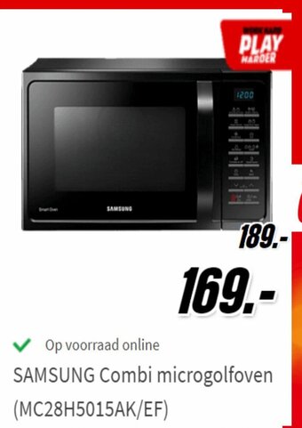 MediaMarkt SAMSUNG Combi microgolfoven (MC28H5015AK/EF) aanbieding
