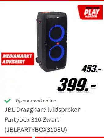 JBL Draagbare luidspreker Partybox 310 Zwart (JBLPARTYBOX310EU)