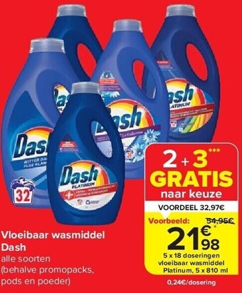 Carrefour Vloeibaar wasmiddel dash aanbieding
