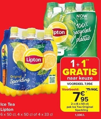 Carrefour Ice tea lipton aanbieding