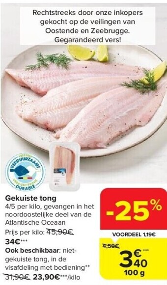 Carrefour Gekuiste tong aanbieding