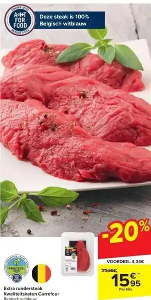 Carrefour Steak de bœuf Extra Filière Qualité Carrefour aanbieding