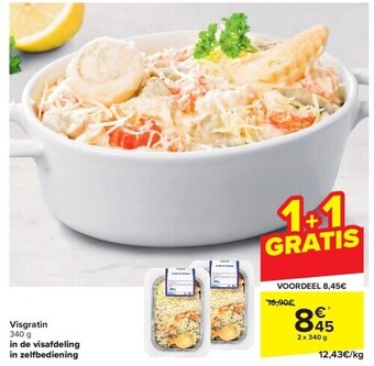 Carrefour Gratin de poisson 2 x 340g aanbieding