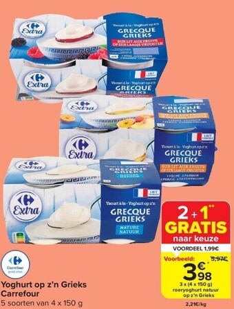 Carrefour Yoghurt op z’n grieks carrefour aanbieding