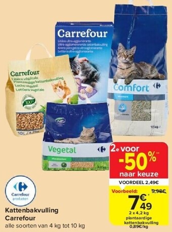 Carrefour Kattenbakvulling carrefour aanbieding