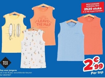 Carrefour TEX Débardeur garçon de 3 à 14 ans, divers coloris Réf. 6937367 aanbieding